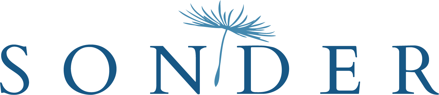 Sonder Hospice Austin Logo Text in Dark Blue