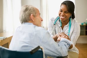 Decorative Image - Nurse and elderly man spending time together